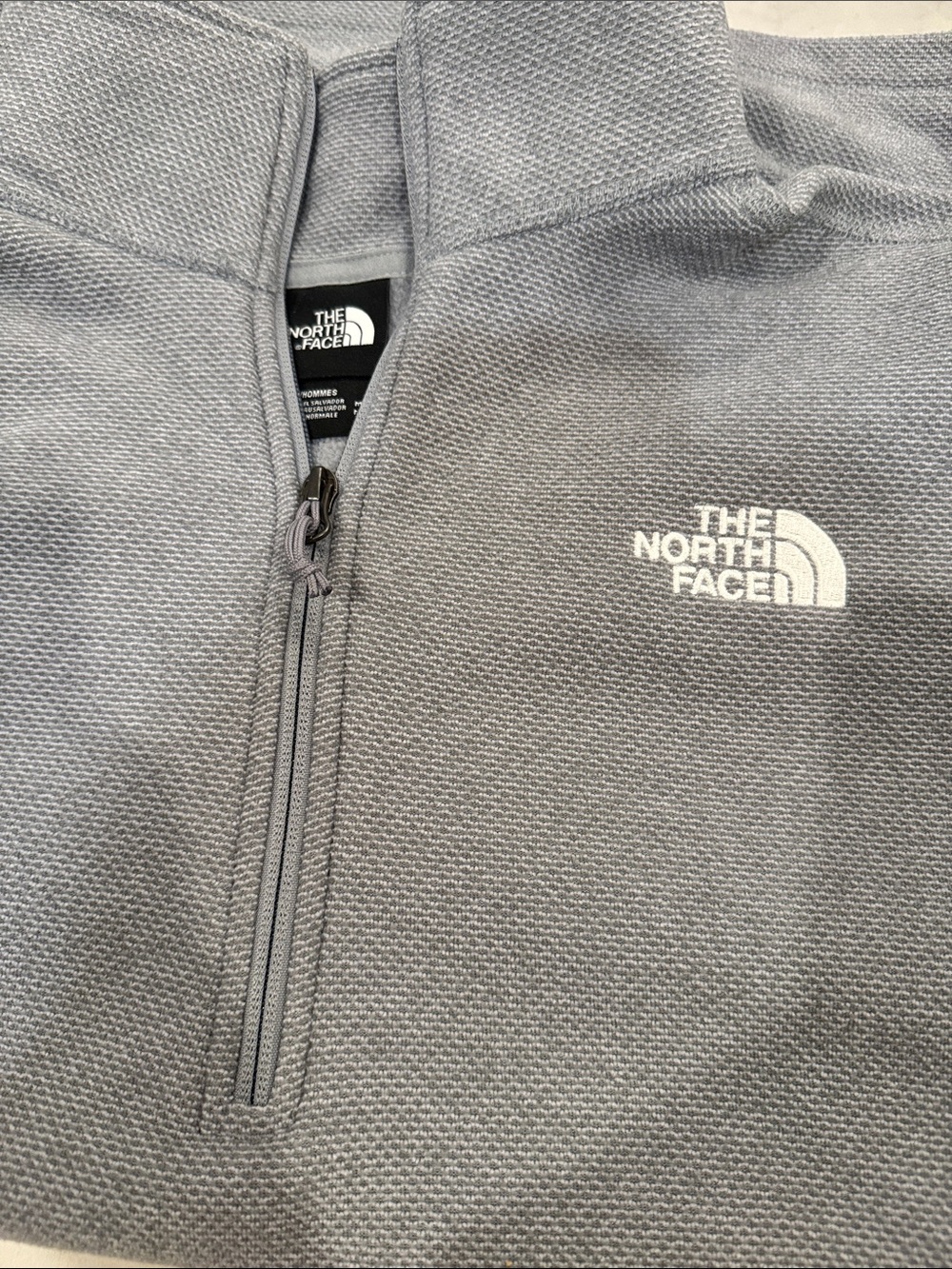 The North Face Men's Light Gray Half-Zip Sweater